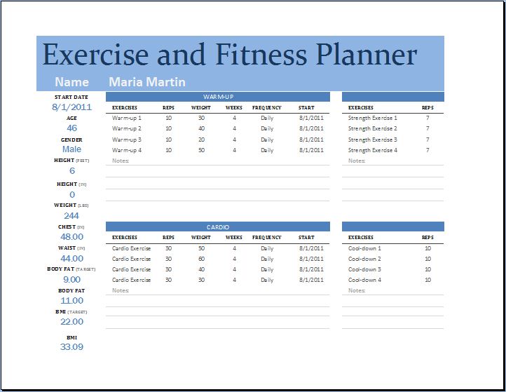 Exercise Plan Template from tgpowerful708.weebly.com